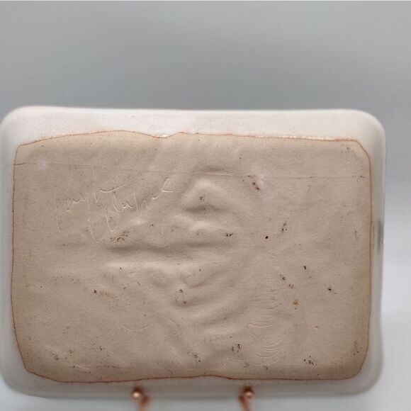 Studio Art Pottery Palmetto Tree Crescent Moon Dish - Picture 3 of 4